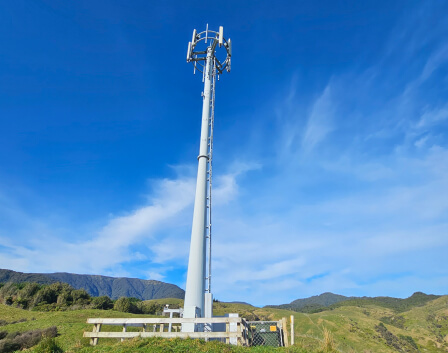 large telecommunications pole